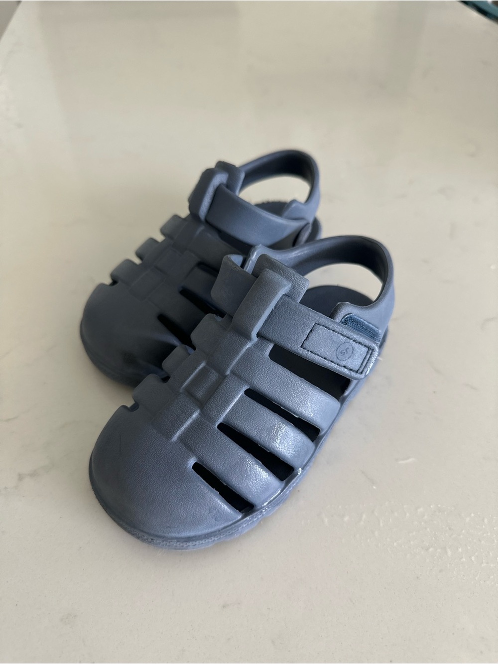 Stride Rite Blue Closed-Toe Kids Sandals with Adjustable Strap